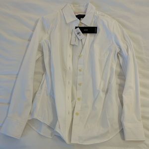Banana Republic White Button Down Shirt